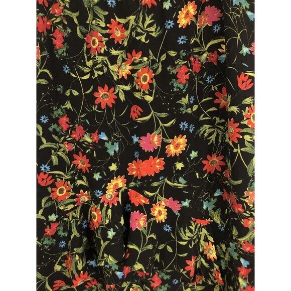 Línea By Louis Dell’Olio Wild Flower Tiered Ruffle Skirt Black / Multi Large L - Picture 4 of 4